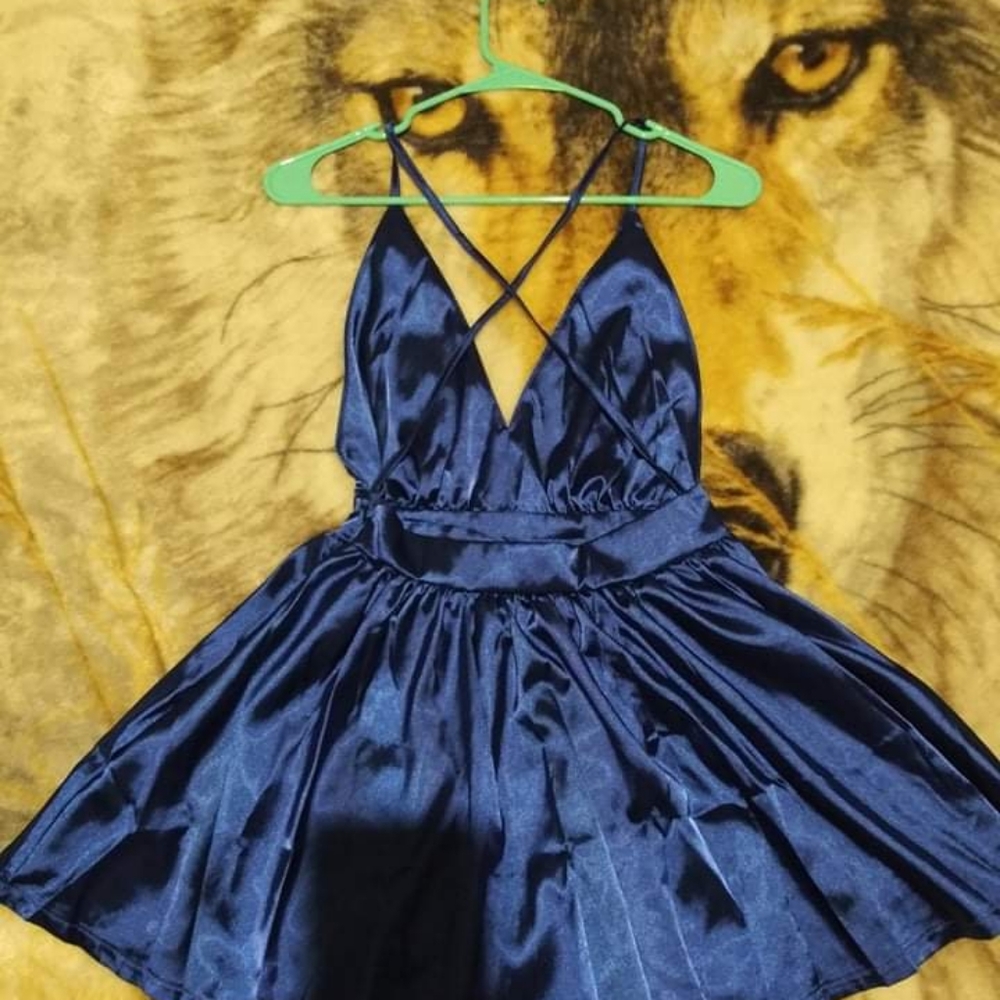 Blue Satin dress